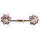 Pink Dahlia Medium Ceramic Bridge Handle